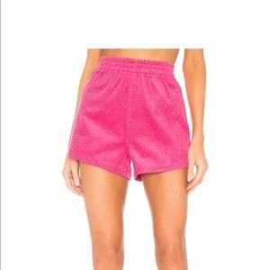 Revolve pink corduroy shorts sz small